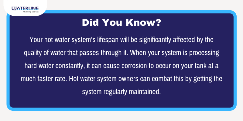 interesting fact about water quality impacting how long hot water systems last